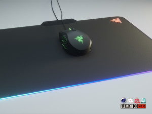 razer naga chroma firefly rgb gaming computer mouse 3D Model