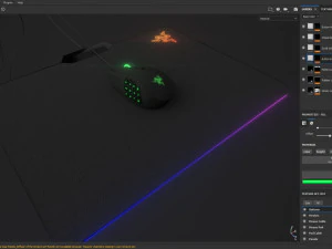 razer naga chroma firefly rgb gaming computer mouse 3D Model