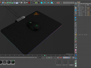 razer naga chroma firefly rgb gaming computer mouse 3D Model