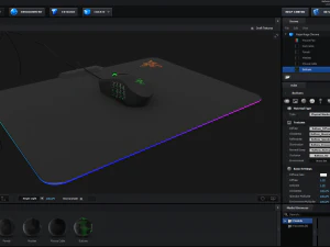 razer naga chroma firefly rgb gaming computer mouse 3D Model