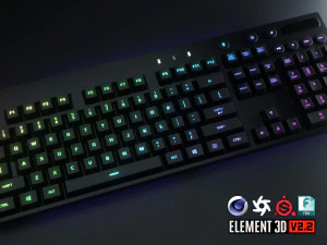 Tastiera per computer logitech wireless rgb Modello 3D