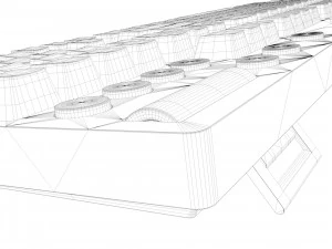 teclado de computador rgb sem fio logitech Modelo 3D