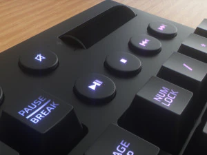 teclado de computador rgb sem fio logitech Modelo 3D