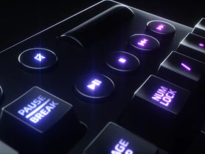 teclado de computador rgb sem fio logitech Modelo 3D