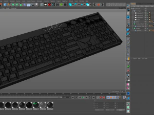 teclado de computador rgb sem fio logitech Modelo 3D