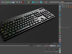 teclado de computador rgb sem fio logitech Modelo 3D