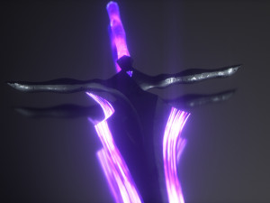 magical crystal sword with glowing blade free Modelo 3D