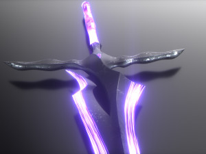 magical crystal sword with glowing blade free Modelo 3D