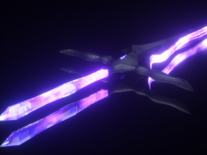 magical crystal sword with glowing blade free Modelo 3D