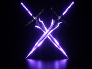 magical crystal sword with glowing blade free Modelo 3D