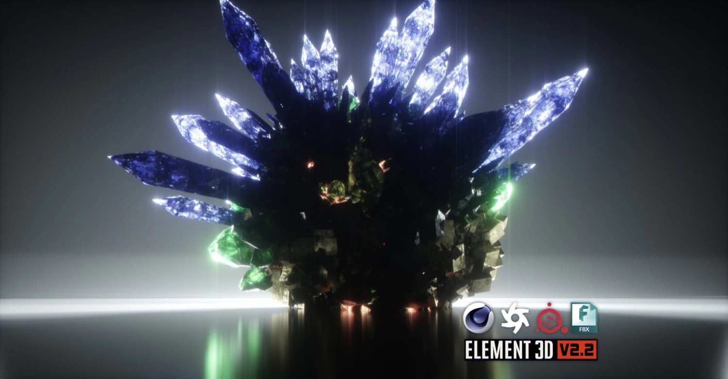 crystal formation free 3D Model .c4d .max .obj .3ds .fbx .stl .blend