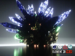 libre de formaci&oacute;n de cristales Modelo 3D