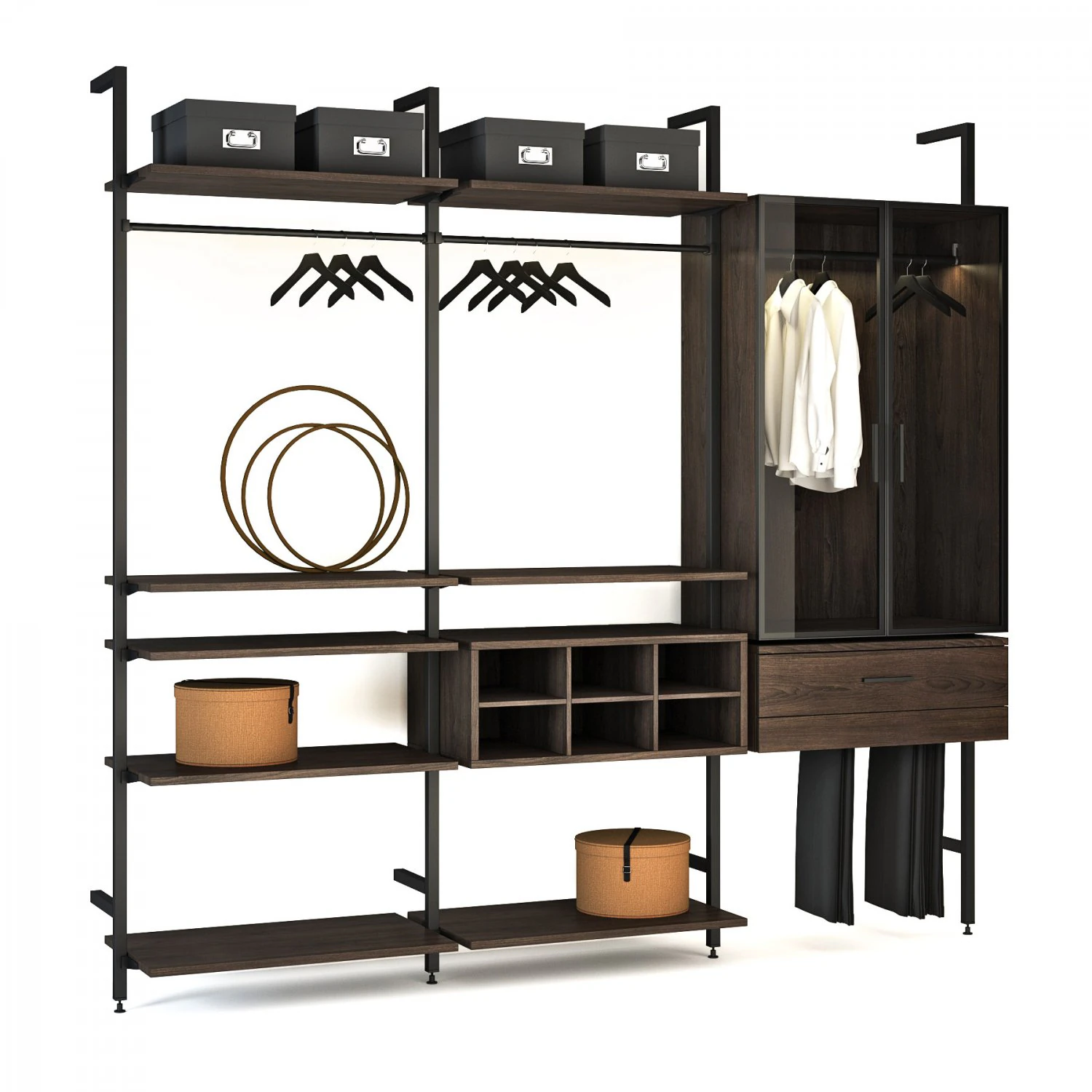 wardrobe system raumplus 3D Model .c4d .max .obj .3ds .fbx .stl .blend 