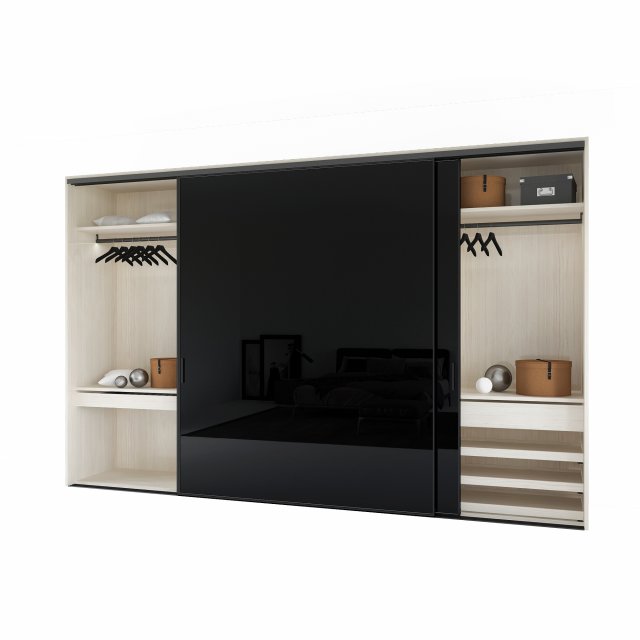 raumplus black wardrobe Modelo 3D .c4d .max .obj .3ds .fbx .stl .blend 