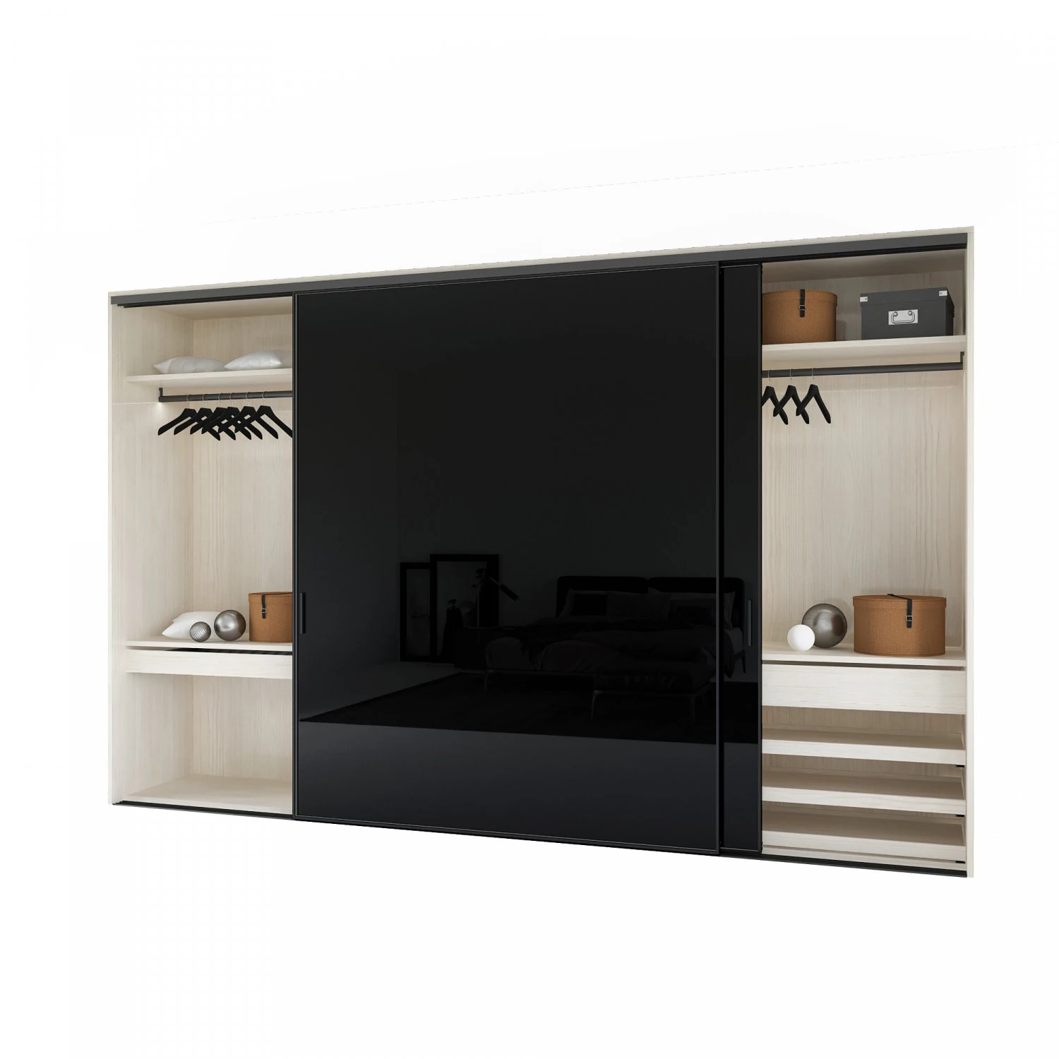 raumplus black wardrobe 3D Model .c4d .max .obj .3ds .fbx .stl .blend