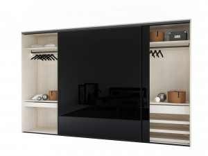 raumplus black wardrobe 3D मॉडल