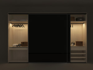 raumplus black wardrobe Modelo 3D