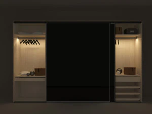raumplus black wardrobe 3D Model