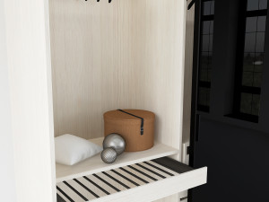 raumplus black wardrobe Modelo 3D