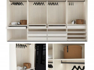 raumplus black wardrobe 3D Model