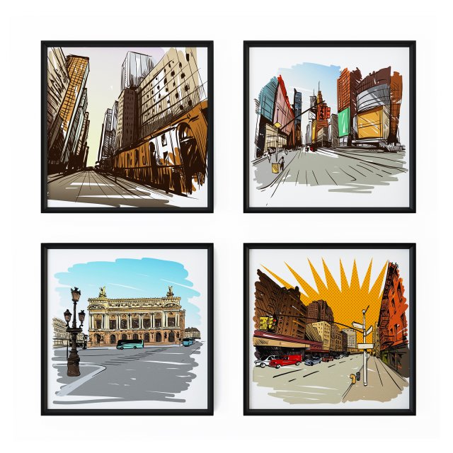 city drawings 1 Modèle 3D .c4d .max .obj .3ds .fbx .stl .blend 