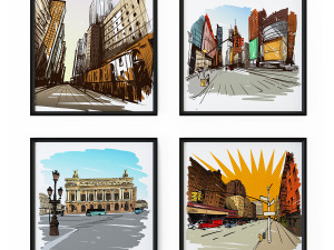 city drawings 1 Modelo 3D