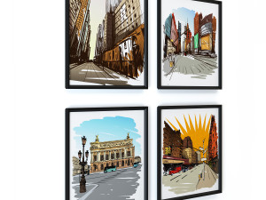city drawings 1 Modèle 3D