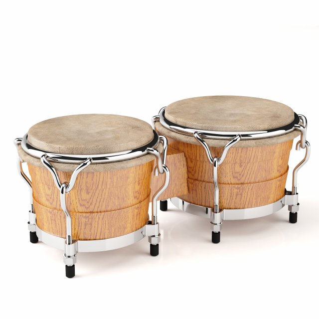 bongo drum 3D मॉडल .c4d .max .obj .3ds .fbx .stl .blend