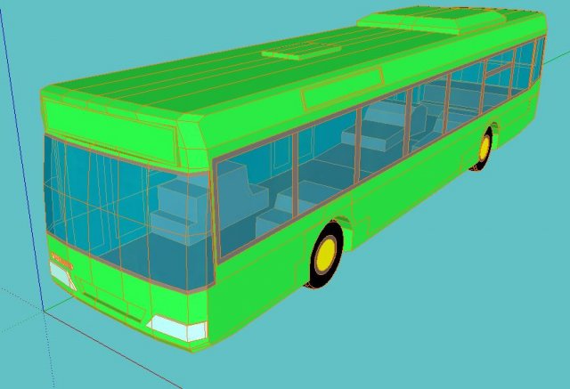 bus volvo Model 3D .c4d .max .obj .3ds .fbx .stl .blend 