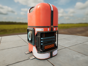 Retro Sci-Fi Supercomputer 3D Model
