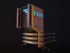 Futuristic Air Purifier 3D Model