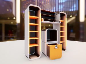 Retro Sci-Fi environment objects P2 3D-Modell