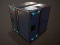 Futuristic PBR Texture 3D-Modell