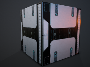 Futuristic PBR Texture P5 3D-Modell