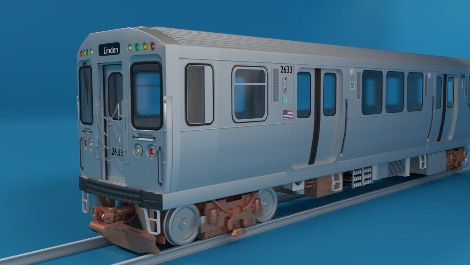 chicago l subway train 3D Model .c4d .max .obj .3ds .fbx .stl .blend