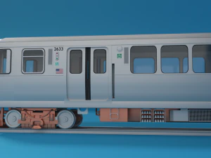 chicago l subway train 3D Model