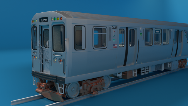 chicago l subway train 3D Model .c4d .max .obj .3ds .fbx .stl .blend 