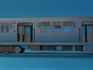chicago l subway train 3D Model