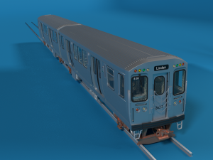 chicago l subway train 3D Model