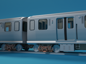 chicago l subway train 3D Model