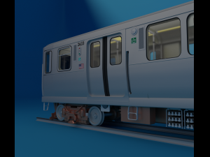 chicago l subway train 3D Model
