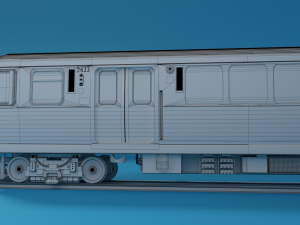 chicago l subway train 3D Model