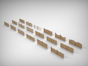 modular fences pack 3Dモデル