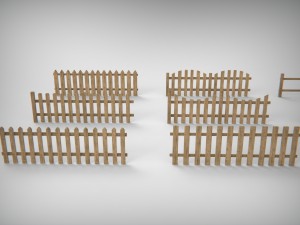 modular fences pack 3Dモデル