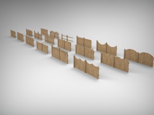 modular fences pack 3Dモデル