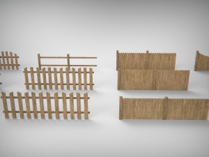 modular fences pack 3Dモデル