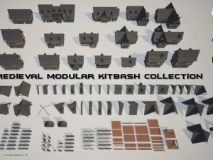 medieval modular pack 3D Model