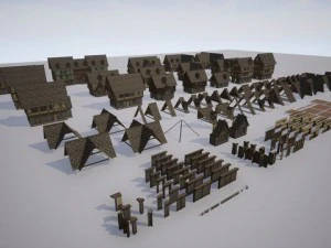 medieval modular pack 3D Model