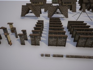 medieval modular pack Model 3D