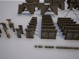 medieval modular pack 3D Model
